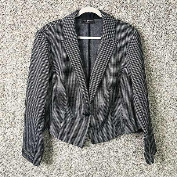 Lane Bryant Jackets & Blazers - Lane Bryant Blazer Women’s 22 Black and White Houndstooth Jacket